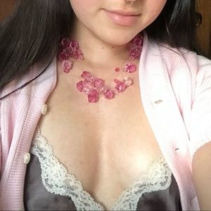 Rare Valentine’s Day y2k Sugar Cube Beaded Necklace